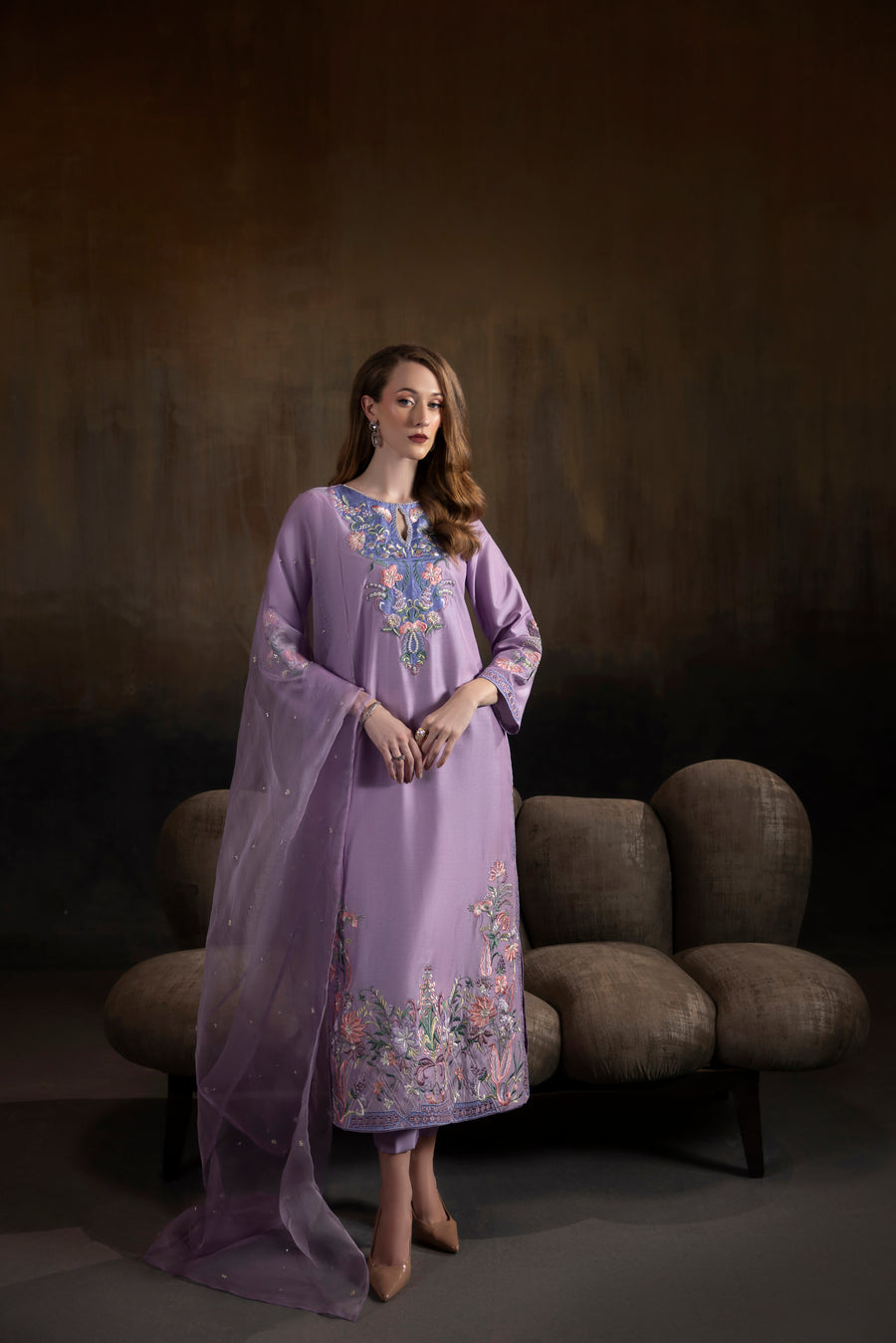 Enchanted Garden shirts and dupatta