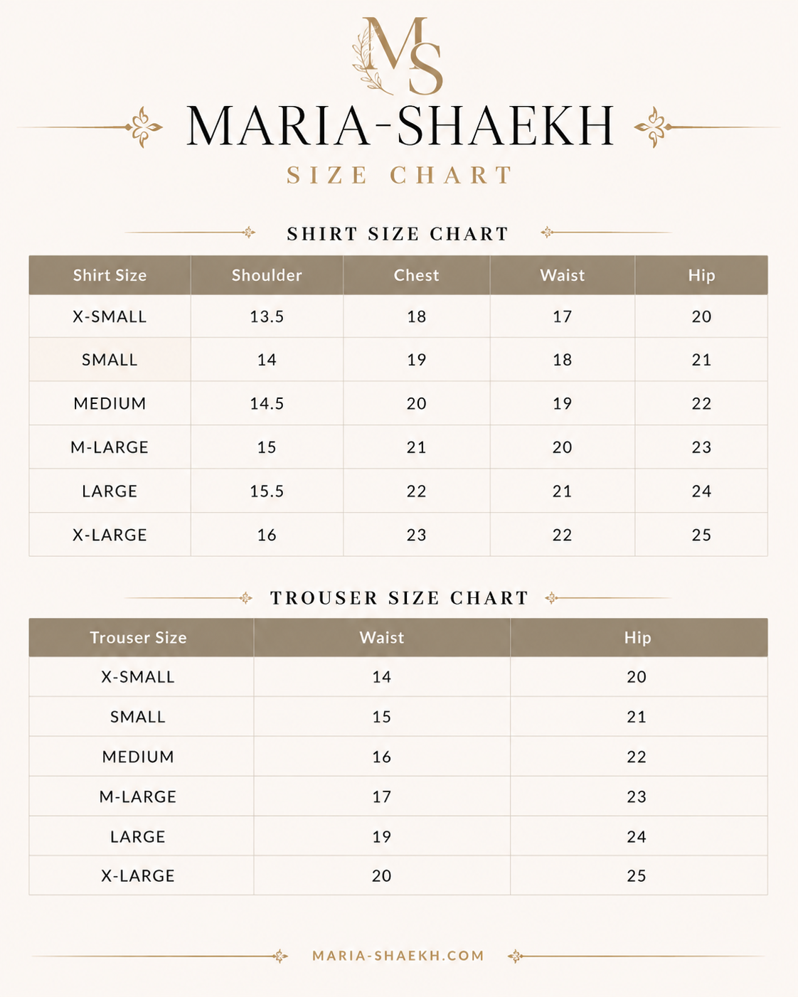 Size Guide