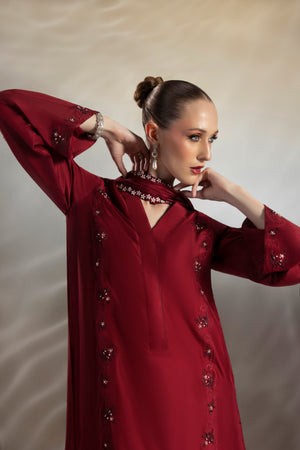 Red Wine shirts and dupatta