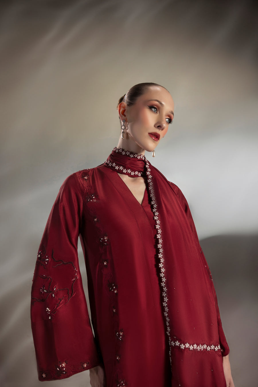 Red Wine shirts and dupatta