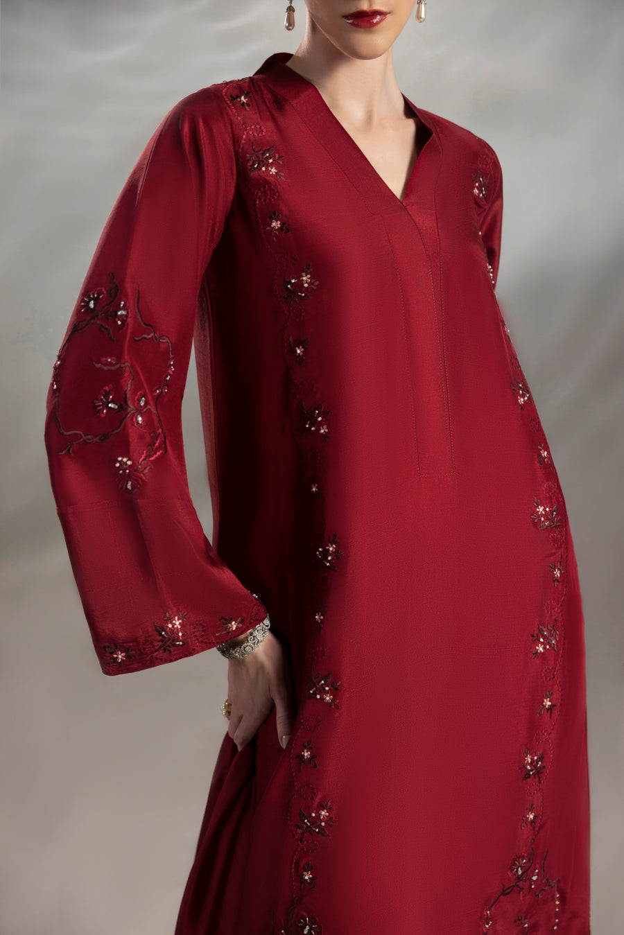 Red Wine shirts and dupatta