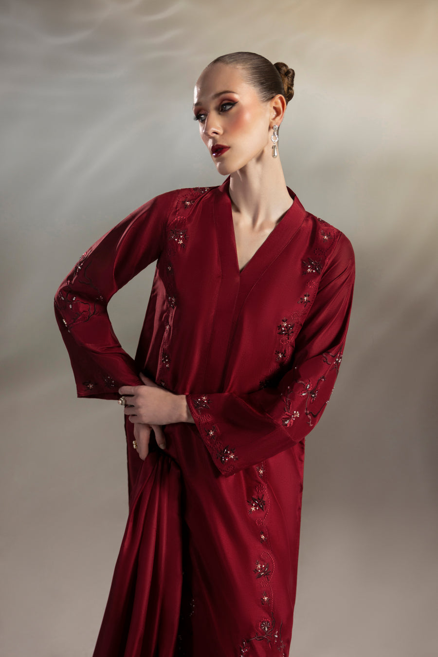 Red Wine shirts and dupatta