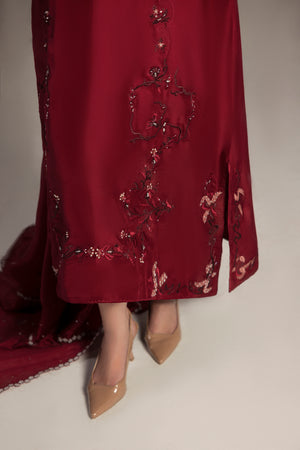 Red Wine shirts and dupatta